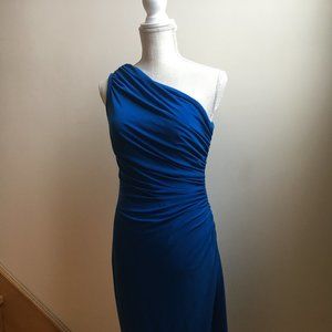 Ralph Lauren Blue One Shoulder Dress